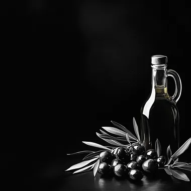 black and white olive oil commercial banner 40-50 style vintge