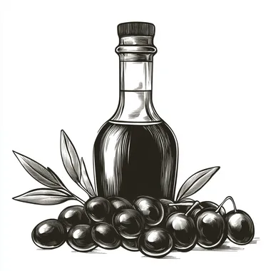 black and white olive oil commercial banner 40-50 style vintge