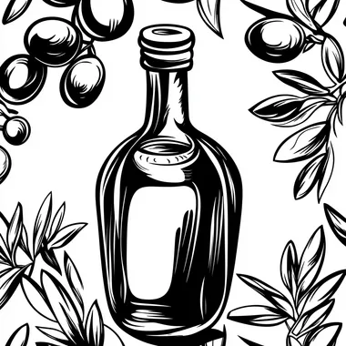 black and white olive oil commercial banner 40-50 style vintge