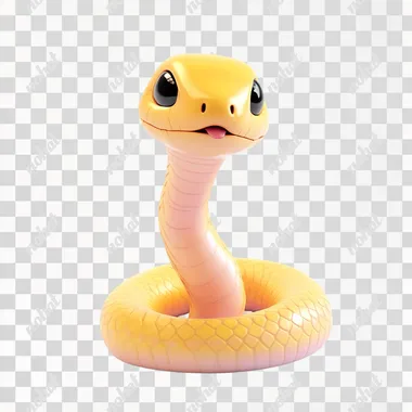 3D rendered, in the style of blender, cute snake graphic icon, white background with a 3D isometric view render in C4D using soft studio lighting at a high resolution and simple design, in the style of blender,