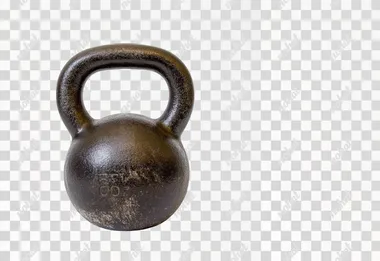 a large kettlebell on a white background