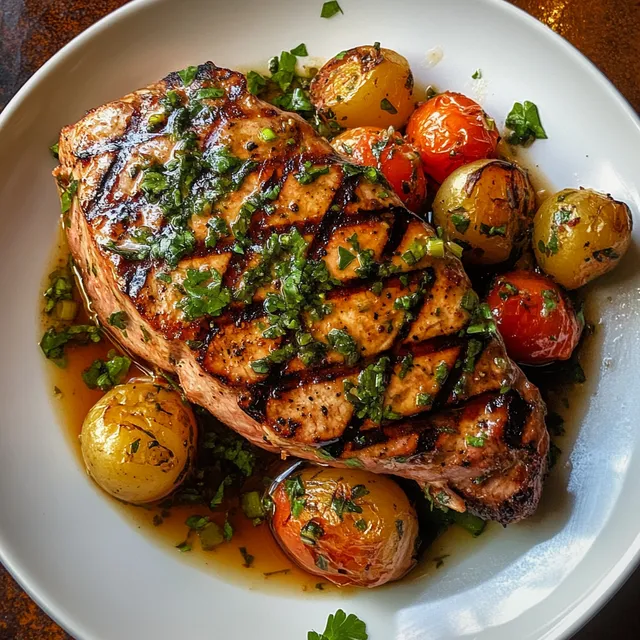 Classic Grilled Chuck Eye with Meat and Vegetables in Home Kitchen