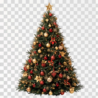 the image of a very beautiful lush Christmas tree decorated with various beautiful New Year decorations, high detail, ultrarealism, 8k quality, high detail, Christmas tree on a white background, fabulous Christmas tree, a tree of immense beauty