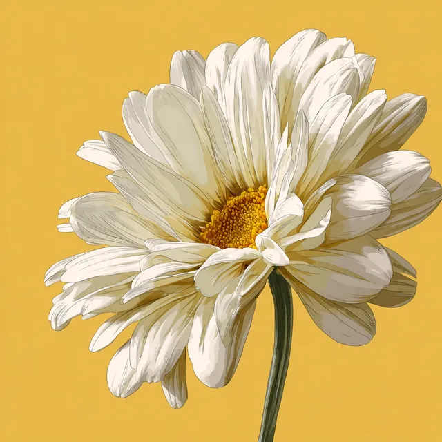 Elegant White Daisy Blossom