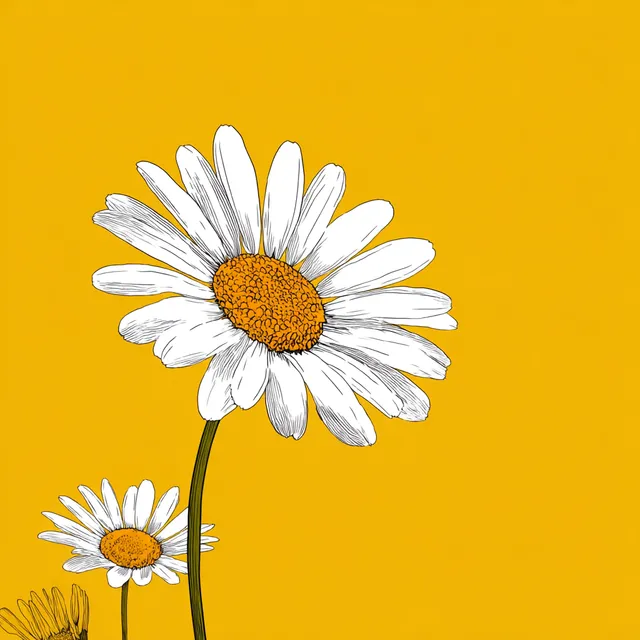 Bright and Cheerful Daisy Illustration