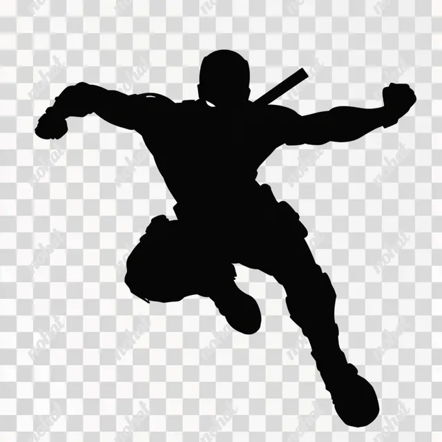 PNG Baseball Player Silhouette Batting in Action Against White Background
