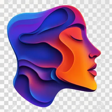 a illustrated face that looks like macOS Finder Icon, but the face is doing some heavy thinking
