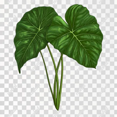 Colocasia esculenta Illustrations