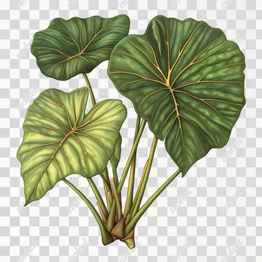 Colocasia esculenta Illustrations