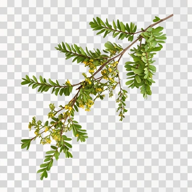 photo acacia on white background