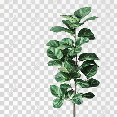 hyper realisitic, green indoor plant, white blank space as the background