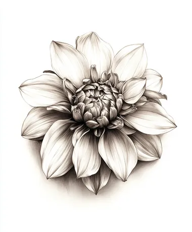 Porcelaine flower sketch in white and black, white background    k4jgzr3