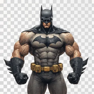 color pencil sketch style batman posing front double biceps, mussular, full body, low detail, thick lines-ar5:7
