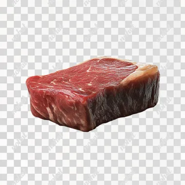 Create a photorealistic image of 'Cooked Steak', a premium ingredient used in the Food and Beverage industry. This ingredient falls under the 'Food and Beverage' category and should be displayed in an appropriate, professional-grade container or in its natural form, depending on its typical commercial presentation. The image should feature a high-quality, non-branded sample of 'Cooked Steak' without any logos or branding. If the ingredient is typically stored in a container (such as broths, stocks, or extracts), it should be placed in a clean, transparent or semi-transparent container that reflects industry standards. If it is a raw or dried ingredient, it should be presented naturally, emphasizing its unique texture, color, and form. The background should be a smooth, neutral gray (#BFBFBD) with soft and even lighting that enhances the ingredients natural appearance. The composition should be simple and elegant, avoiding unnecessary props or distractions. Ensure the final image resembles high-quality stock photography suitable for professional food catalogs, ingredient reference materials, or online stores. The presentation should highlight the ingredient's premium quality while maintaining a clean and professional aesthetic.