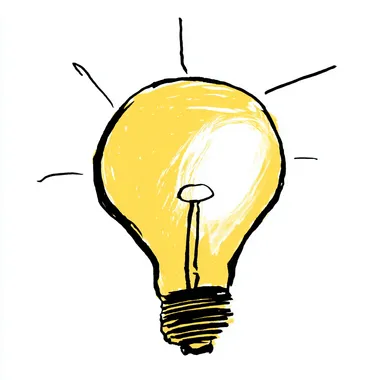 A light bulb drawn on a white background in the comic style Bill Waterson or Martin Handford --raw rofile 2zd2lqx