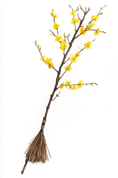 Watercolor, scotch broom, white background, botanical illustration style, detailed watercolor painting, hand-drawn calligraphy lettering, high resolution, high detail, highly refined, high quality, high definition, high contrast, high sharpness, hyperrealistic, hyperrealistic