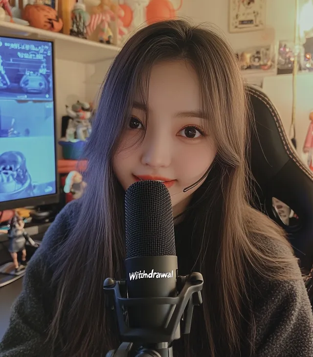 Charming Twitch Streamer Shares Thoughts in a Cozy Setup