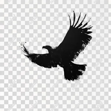 vulture flying mid air, white background,