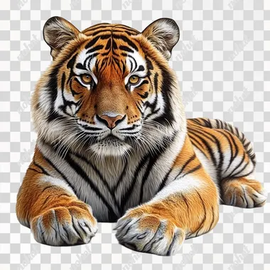 tiger, full body, realistic, white background