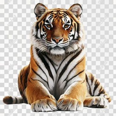 tiger, full body, realistic, white background