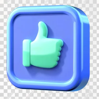3d icon of a social media like