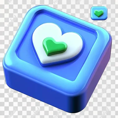 3d icon of a social media like