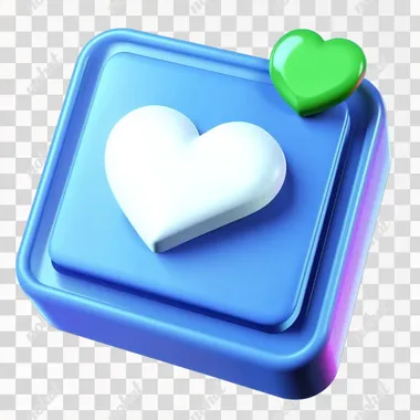 3d icon of a social media like