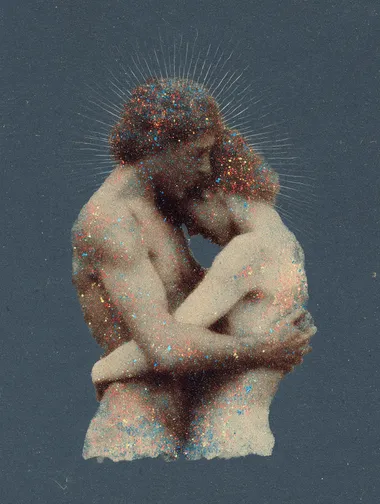 multiple abstract couples embracing, but one figures partner has disappeared, leaving them hugging empty space, 60% dusty rose and bronze tones, 30% soft blue shadows, 10% transparent sparkle dust at missing figure, radial composition, curved arm lines, emotion of lost connection and muscle memory.  --exp 100 --raw  946229656 rofile fbichjd --sv 4 --sw 1000