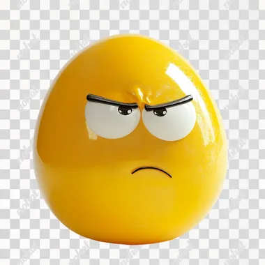 silly emoji yellow, white background