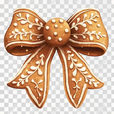 a pretty gingerbread themed coquette bow vector image