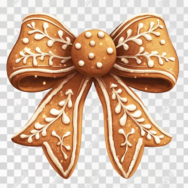 Gingerbread Coquette Bow Vector Design