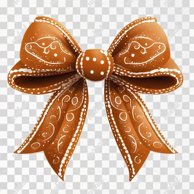 a pretty gingerbread themed coquette bow vector image