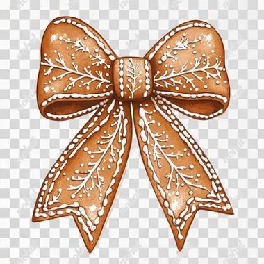 a pretty gingerbread themed coquette bow vector image