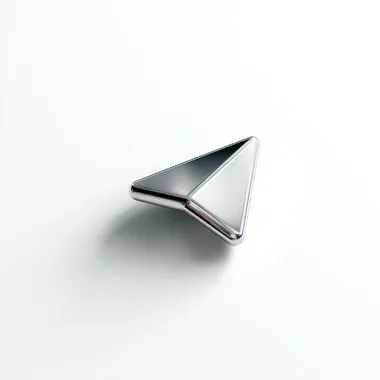 Metallic 3D cursor on white background without shadows and no perspective --raw rofile dxuc7wb