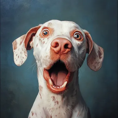 surprised dog