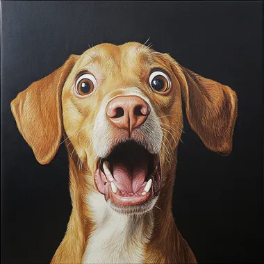 surprised dog