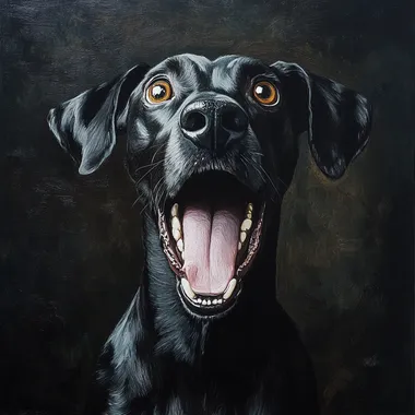 surprised dog