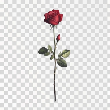red rose, simple vector art, white background Clean background, high resolution, high detail, high quality