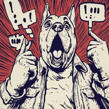 French bulldog , Surprised expressions, encounters with the unknown, Retro cartoon, simple illustration,   922586712 --s 333