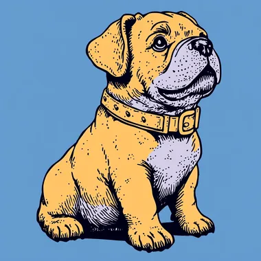 French bulldog , Surprised expressions, encounters with the unknown, Retro cartoon, simple illustration,   922586712 --s 333