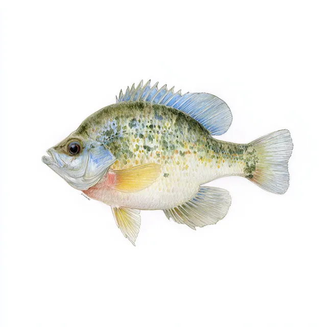 Hand Sketch of a Bluegill Fish