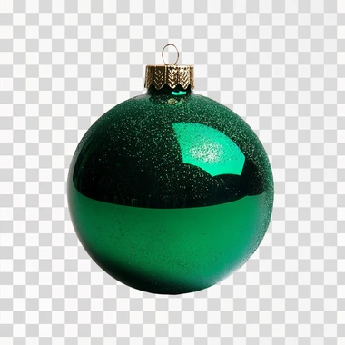 gren christmas ball white background