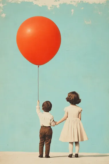 a creative valentine poster with a couple of vintage child    rofile sey644r