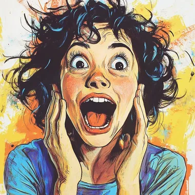 excited woman