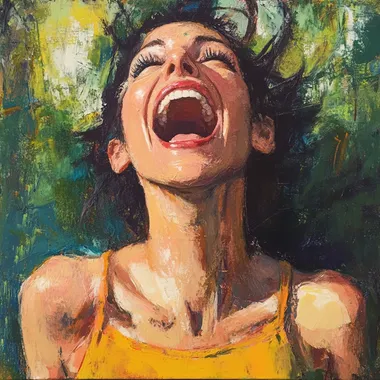 excited woman