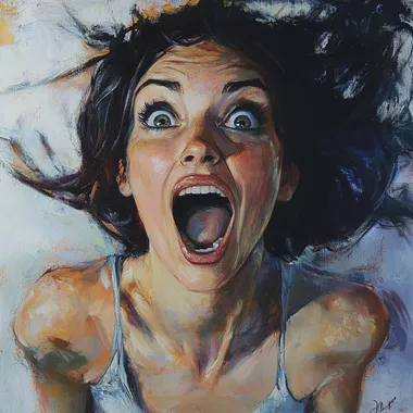 excited woman