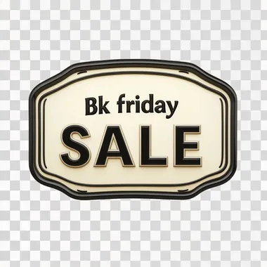 simple 3D "Black friday" "SALE" beige on white BG --s 250