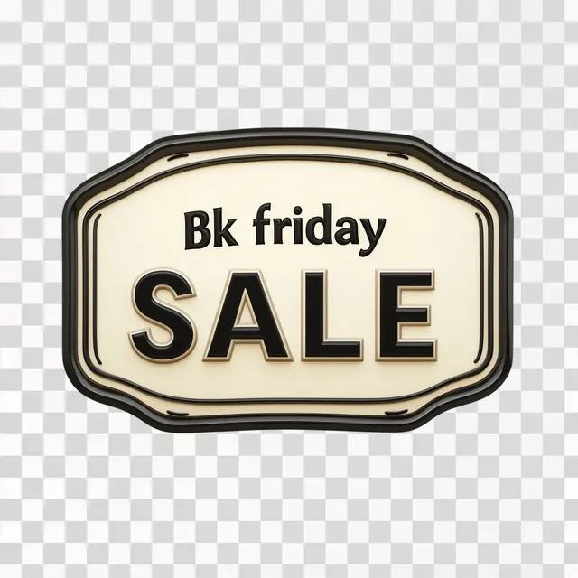 Simple 3D Black Friday Sale Design