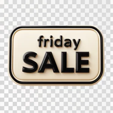simple 3D "Black friday" "SALE" beige on white BG --s 250