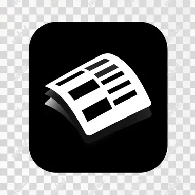 A news app logo, named InsightNow, black and white, simple